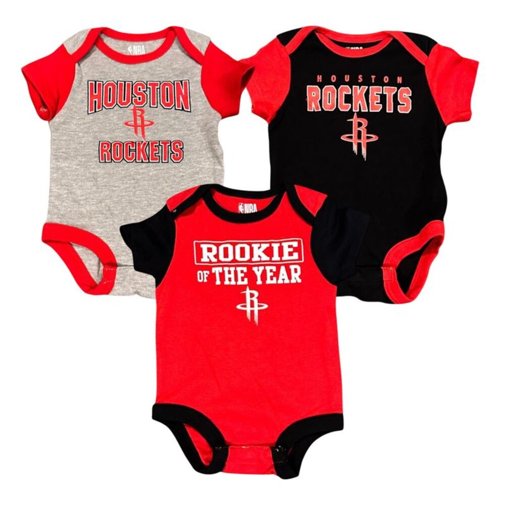 NBA Houston Rockets Rookie of the Year 3pc Infant Bodysuit Set, 0-3 Months